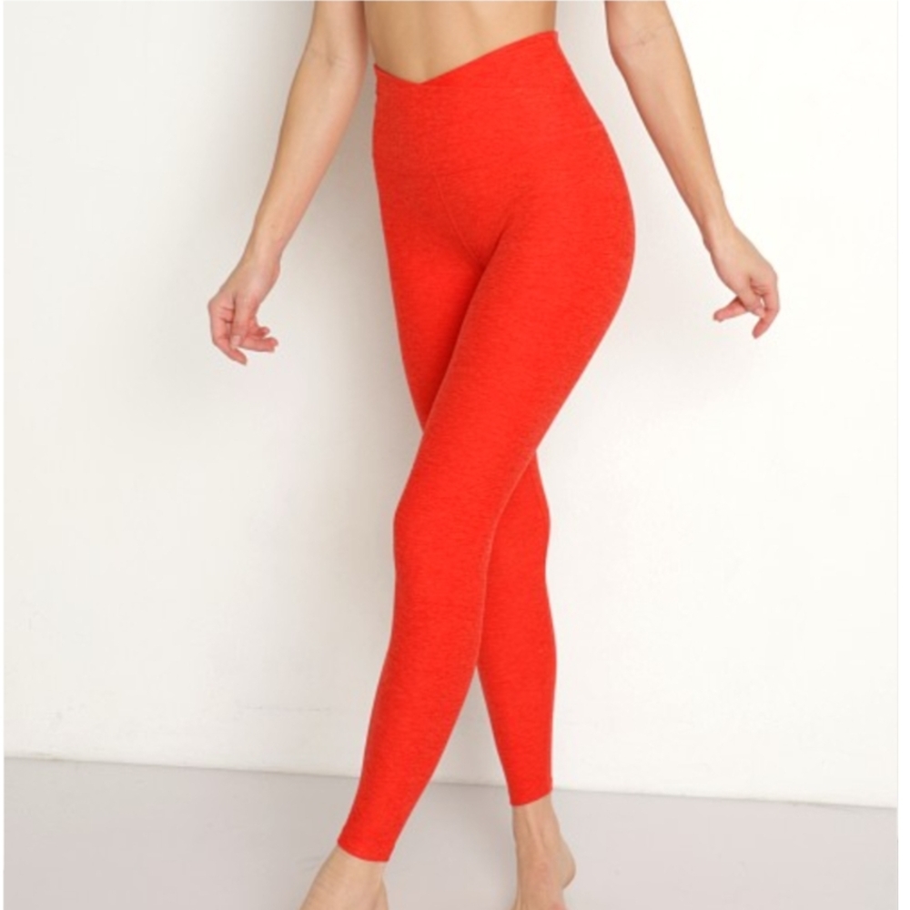 Beyond Yoga Bright Red Leggings